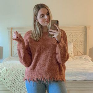 Forever 21 Frayed Knit Sweater